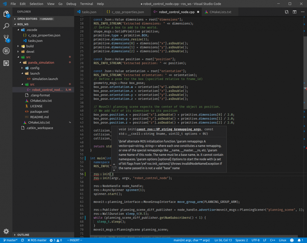 Ros Development With Visual Studio Code Erdal S Blog