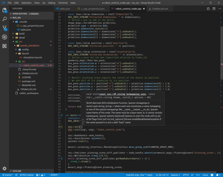 ROS development with Visual Studio Code – Dr. Erdal Pekel